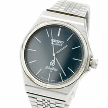 1円 SEIKO Silver wave セイコー シルバーウェーブ 7121-701A QZ クオーツ 3針 青 ブルー文字盤 SS 腕時計 ラウンド ブランド 216820240312_画像1