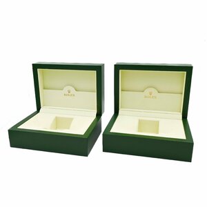 1円 ロレックスケース ROLEX CASE 2点 まとめ セット 時計用 空箱 BOX 内箱 M 外箱 31.00.64 緑 モスグリーン 27320240312