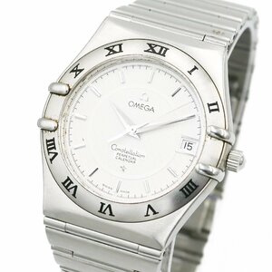 1円 稼働 良品 OMEGA Constellation オメガ コンステレーション パーペチュアルカレンダー 1551/861 QZ シルバー文字盤 腕時計250420240402