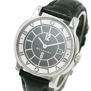 1 jpy BVLGARI BVLGARY Solotempo Solotempo ST29S QZ quarts Date black face lady's wristwatch for women round brand 33620240416