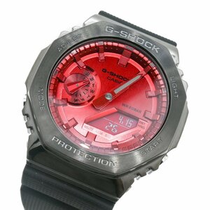 1円 稼働 極美品 箱/保証書付 CASIO G-SHOCK メタルカバード カーボンコアガード GM-2100B カシオーク レッド QZ 腕時計 34820240423