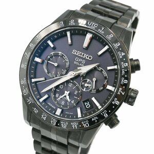 1円 稼働 美品 取扱説明書付 SEIKO セイコー SBXC037 5X53-0AB0 アストロン GPS セラミック チタン 電波 QZ 黒文字盤 腕時計 314820240423