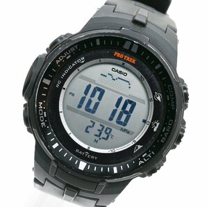 1円 稼働 美品 CASIO カシオ PRO TREK プロトレック PRW-3000 タフソーラー 電波 QZ デジタル文字盤 腕時計 メンズ ラウンド 35420240423の画像1