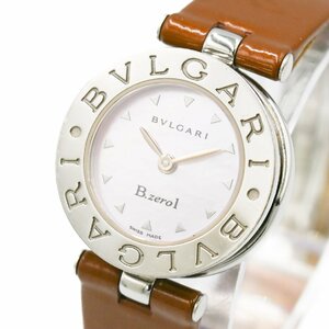 1円 稼働 良品 箱/保証書付 BVLGARI ブルガリ B-zero1 ビーゼロワン BZ22S QZ ピンクシェル文字盤 レディース 腕時計 328520240430