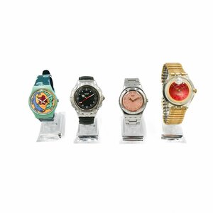 1 иен SWATCH Swatch наручные часы суммировать 4 позиций комплект гора продажа часть работа не проверено Junk много часы 323920240430