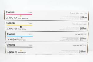 未使用 CANON 純正 トナー NPG-67 4色（シアン・マゼンタ・イエロー・ブラック） キャノン ITFC2ILWSMAS-YR-L19-byebye