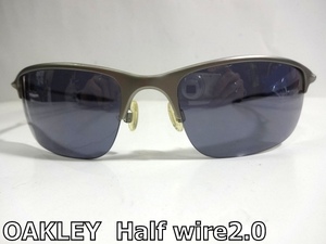 X4D028■本物■ オークリー OAKLEY Half wire2.0 廃盤 激レア マットシルバー スポーツ サングラス メガネ 眼鏡 メガネフレーム