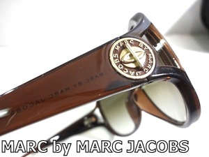 X4D035■ マークジェイコブス MARC by MARC JACOBS イタリー製 クリアブラウンデザイン サングラス メガネ 眼鏡 メガネフレーム ケース付き