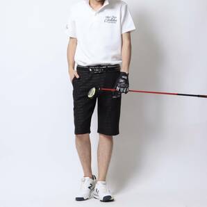 ★未使用・メンズ★ガッチャ ゴルフ GOTCHA GOLF リミテッド ドライ 幾何学 ジャカード 刺繍ポロシャツ L 定価5,990円 ホワイトの画像2