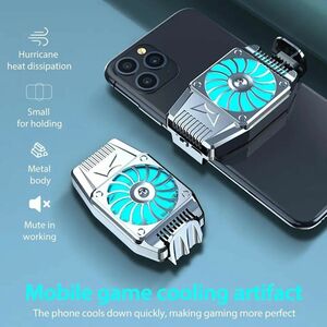 【最安値】スマホ 冷却ファン スマホクーラー ゲーム ラジエーター シルバー色 iPhone android
