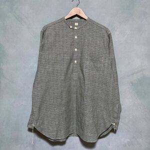 T.T Taiga Takahashi タイガタカハシ Lot.105 Band Collar Shirt P/O コットンジャカード プルオーバー バンドカラー シャツ size.16 (L)