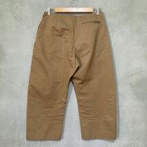 難あり LEMAIRE ルメール 23/ss WIDE TWILL PANTS コットンツイル ベルトレス ワイド パンツ size.36 (M) ベージュ 内側 股じみあり_画像4