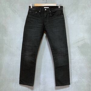 Ron Herman Denim ロンハーマンデニム SLIM FIT 赤耳 ヒゲハチノス 加工 ブラックデニム スリム パンツ size.W28 L33 ブラック Made in USA