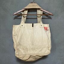 KAPITAL キャピタル Dirty Canvas Tote Bag 厚手 キャンバス スプレーペイント 汚し加工 トートバッグ 刺し子 持ち手 アイボリー_画像1