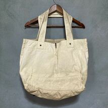 KAPITAL キャピタル Dirty Canvas Tote Bag 厚手 キャンバス スプレーペイント 汚し加工 トートバッグ 刺し子 持ち手 アイボリー_画像6