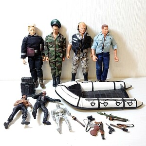 カ341【100】1円～ GI JOE G.I.ジョー ボート / ランボー / ターミネーター T-800 他 ミリタリー アクションフィギュア まとめセット