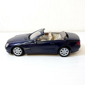 ケ14【80】1円～ ミニチャンプス MINICHAMPS 1/18 ミニカー メルセデスベンツ Mercedes Benz SL CLASS 2001 ダークブルーメタリックの画像5