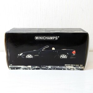 ケ14【80】1円～ ミニチャンプス MINICHAMPS 1/18 ミニカー メルセデスベンツ Mercedes Benz SL CLASS 2001 ダークブルーメタリック