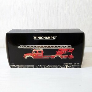 ケ13【80】1円～ ミニチャンプス MINICHAMPS 1/43 ミニカー マギリス Magirus Deutz S 6500 DL30 消防車 はしご車