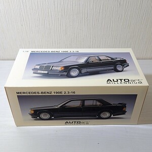 サ9【80】1円～ AUTOart オートアートミレニアム 1/18 ミニカー Mercedes Benz 190E 2.3-16 ブラック