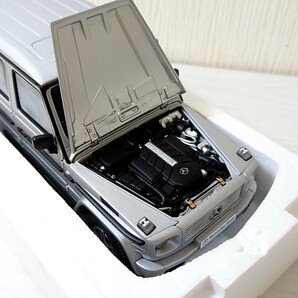 サ8【80】1円～ AUTOart オートアートミレニアム 1/18 ミニカー メルセデスベンツ Mercedes Benz G-Wagon シルバーの画像8