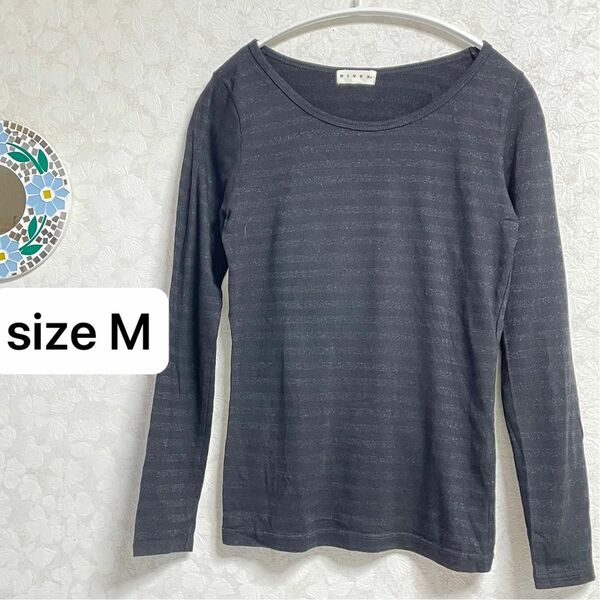 レディース　トップス　カットソー　長袖　Tシャツ size M