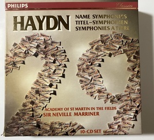 ●[状態悪いです]ハイドン　29の表題付き交響曲集：アカデミー室内管／ネヴィル・マリナー(指揮)(10CD)