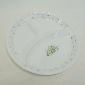 中古 CORELLE コレール 野の花柄のランチプレート 3枚まとめて 箱なし 皿の画像2