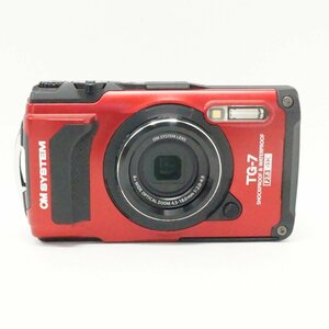 美品 オリンパス OLYMPUS デジタルカメラ OM SYSTEM TG-7 レッド 紅色 赤