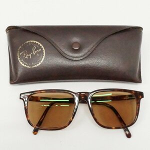 中古 レイバン Ray-Ban ポッシュロム サングラス 度あり STYLE4 USA スタイル4 べっ甲 ブラウン