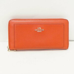 COACH 長財布 レディース B1680 52648 レザー レッド系 New York 中古 コーチ