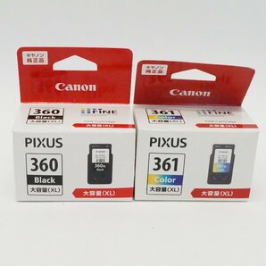 未使用 未開封 キャノン Canon ピクサス 純正 インクカートリッジ BC-360XL ブラック BC-361XL 3色カラーの画像1