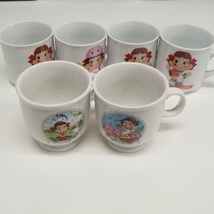 中古 不二家 ペコちゃん マグカップ プリン カップ 6個セット_画像1