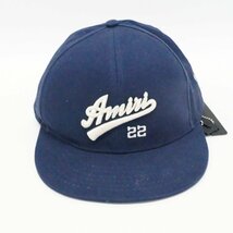 中古 タグ付き AMIRI アミリ キャップ Mサイズ ネイビー系_画像2