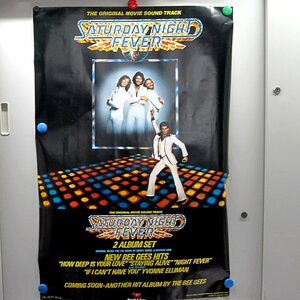 中古品 サタデーナイトフィーバー Saturday Night Fever ビージーズ サウンドトラック ポスター Records and Tapes Bee Gees