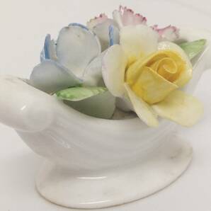 K 【ROYAL DOULTON】ロイヤルドルトン 陶花 陶器 フラワーオブジェ イングランド ボーンチャイナ 西洋美術 花飾り インボイス対応の画像10