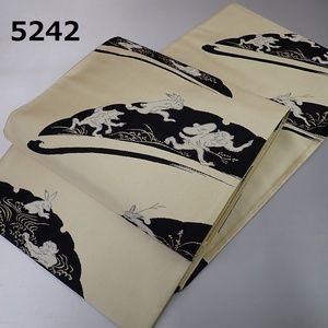 TA-5242 鳥獣戯画袋帯　袋帯　　新古品　六通