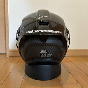 アルパインスターズ スーパーテック R10 ソリッド ヘルメット グロスブラック  Mサイズ 美品の画像4