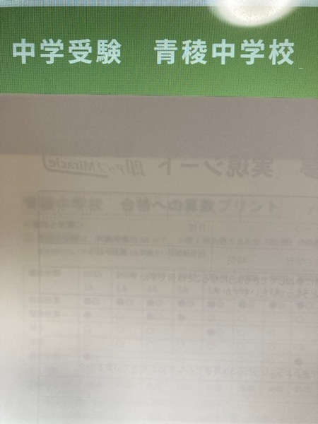 中学受験　青稜中学校　2025年合格への算数と分析理科プリント