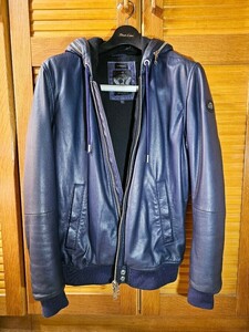 DIESEL ラムレザーパーカー ダブルジップ仕様