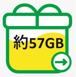 mineo マイネオ パケットギフト 約57GB 送料無料 PayPay決済300円OFFクーポンをお持ちの方におすすめ！