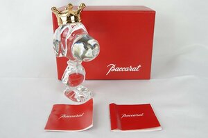 ☆Baccarat バカラ キング スヌーピー フィギュリン クリスタルガラス オブジェ インテリア 本体・しおり・箱付 展示品 良品☆アサ