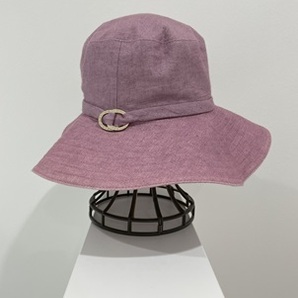 ヘレンカミンスキー 麻の帽子 ラージサイズ ピンク系 ムーンバットの画像1
