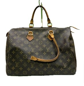 【SD1905】 ジャンク品　LOUIS VUITTON ルイヴィトン モノグラム　スピーディー35　H 約23cm×W約35cm×D約20cm【14889】