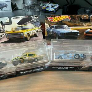 ホットウィール カーカルチャー 2 PACK ‘)3 PLYMOUTH BELVEDERE 425 & ‘65 DODGE CORONET + 1969 FORD MUSTANG & 2014 CUSTOM MUSTANGの画像1