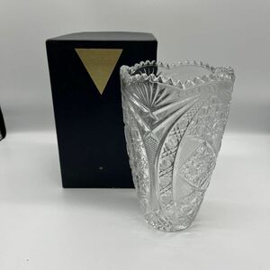 カメイガラス 花瓶　クリスタルガラス　フラワーベース 
