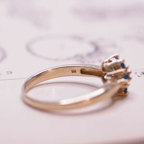 ＊K9パライバブルーアパタイトリング＊英国ヴィンテージ イギリス アンティーク 指輪 ring vintage antique gold pariba tourmaline(検K18 の画像9