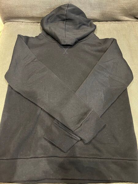 150 パーカー 裏起毛 スエットパーカー 黒色 シンプル