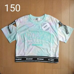 新品 150 半袖Tシャツ 肩出し トップス ダイダイ ダンス ショート丈