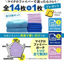 【ながら洗車】マイクロファイバーポーチ セット『 拭き上げをデザインする 』Micro Fiber Pouch set 洗車 タオ_画像3